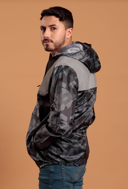 Chaqueta cortavientos con reflectivo unisex