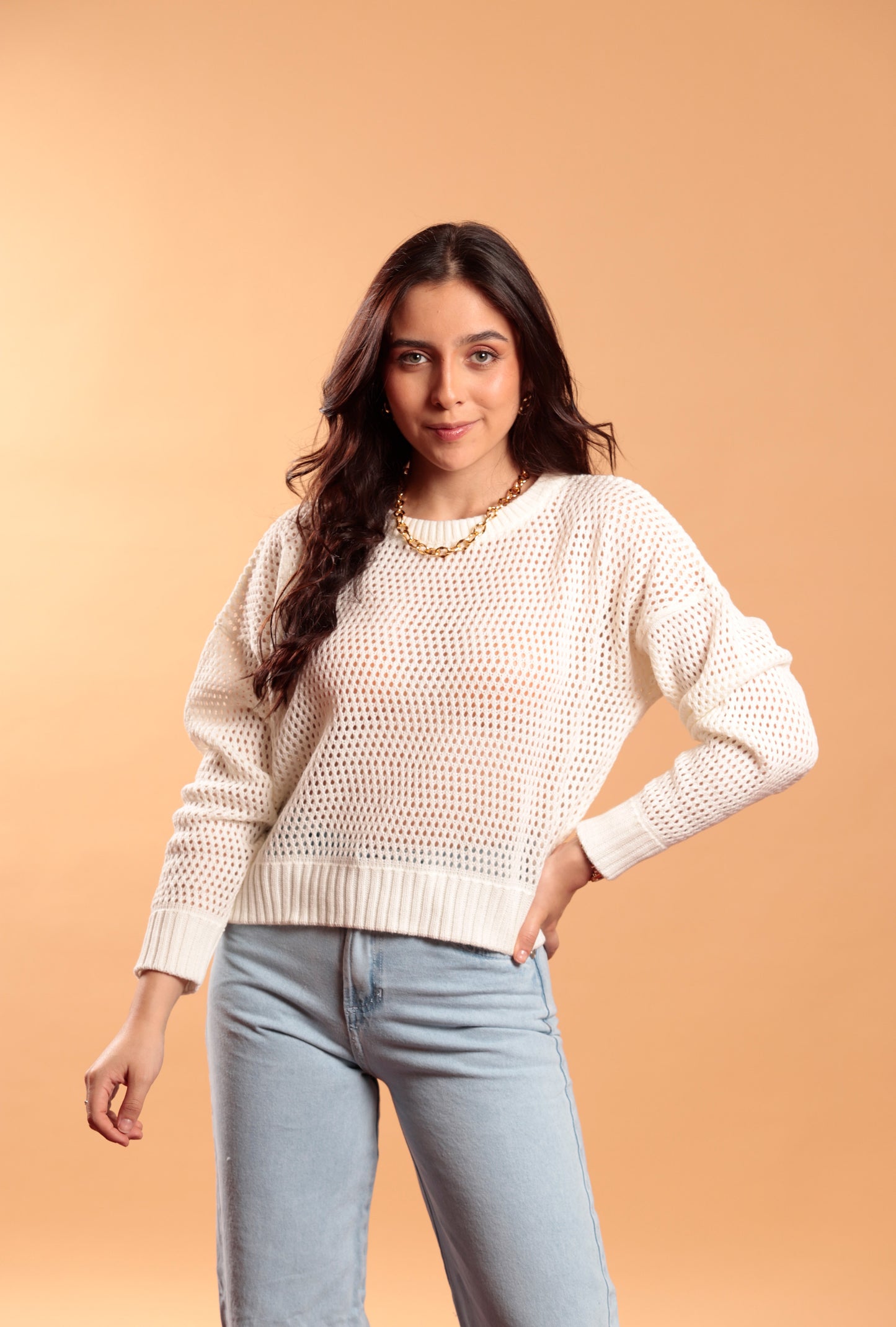 Sweater cerrado malla mujer Julia